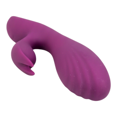 Vibrador Demon Duo con doble estimulación de punto G y clítoris, 10 funciones vibrantes, diseño provocador Glow & Vibe.