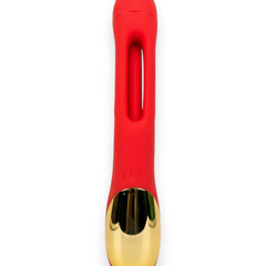 Vibrador Intense Motion con estimulador móvil de punto G y vibración fuerte en el clítoris, diseño potente Glow & Vibe.