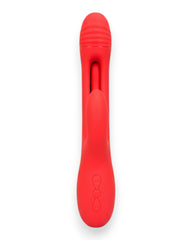 Vibrador Intense Motion con estimulador móvil de punto G y vibración fuerte en el clítoris, diseño potente Glow & Vibe.