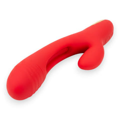 Vibrador Intense Motion con estimulador móvil de punto G y vibración fuerte en el clítoris, diseño potente Glow & Vibe.