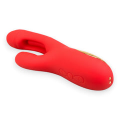 Vibrador Intense Motion con estimulador móvil de punto G y vibración fuerte en el clítoris, diseño potente Glow & Vibe.