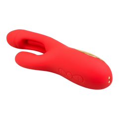 Vibrador Intense Motion con estimulador móvil de punto G y vibración fuerte en el clítoris, diseño potente Glow & Vibe.