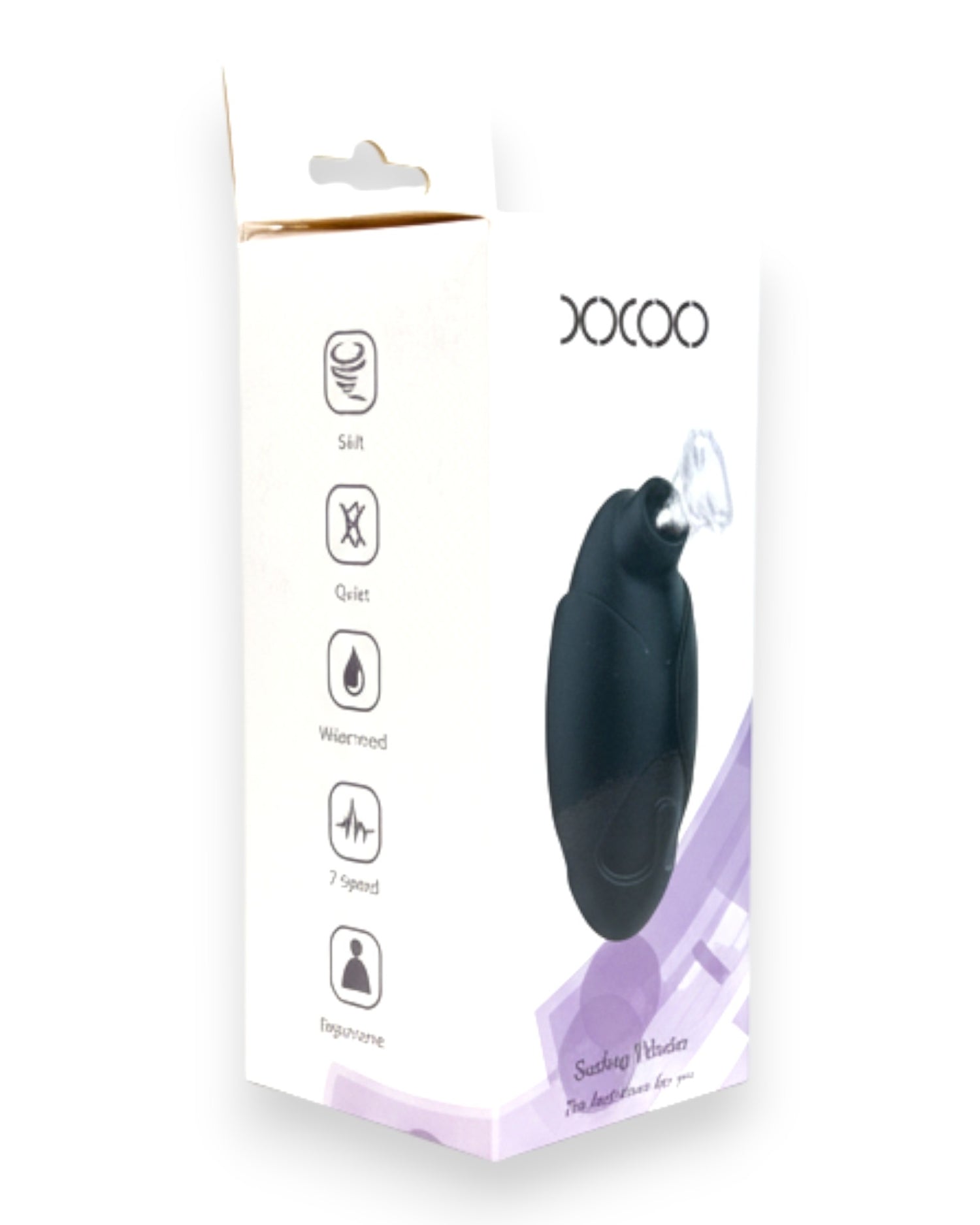 Estimulador Penguin con 7 funciones de succión para clítoris, diseño tierno y elegante Glow & Vibe.