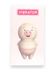 Estimulador Piggie Licks con lengua vibrante de 6 velocidades para clítoris y pezones, diseño rosa coqueto Glow & Vibe.