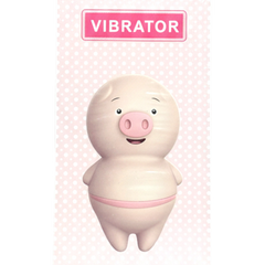 Estimulador Piggie Licks con lengua vibrante de 6 velocidades para clítoris y pezones, diseño rosa coqueto Glow & Vibe.