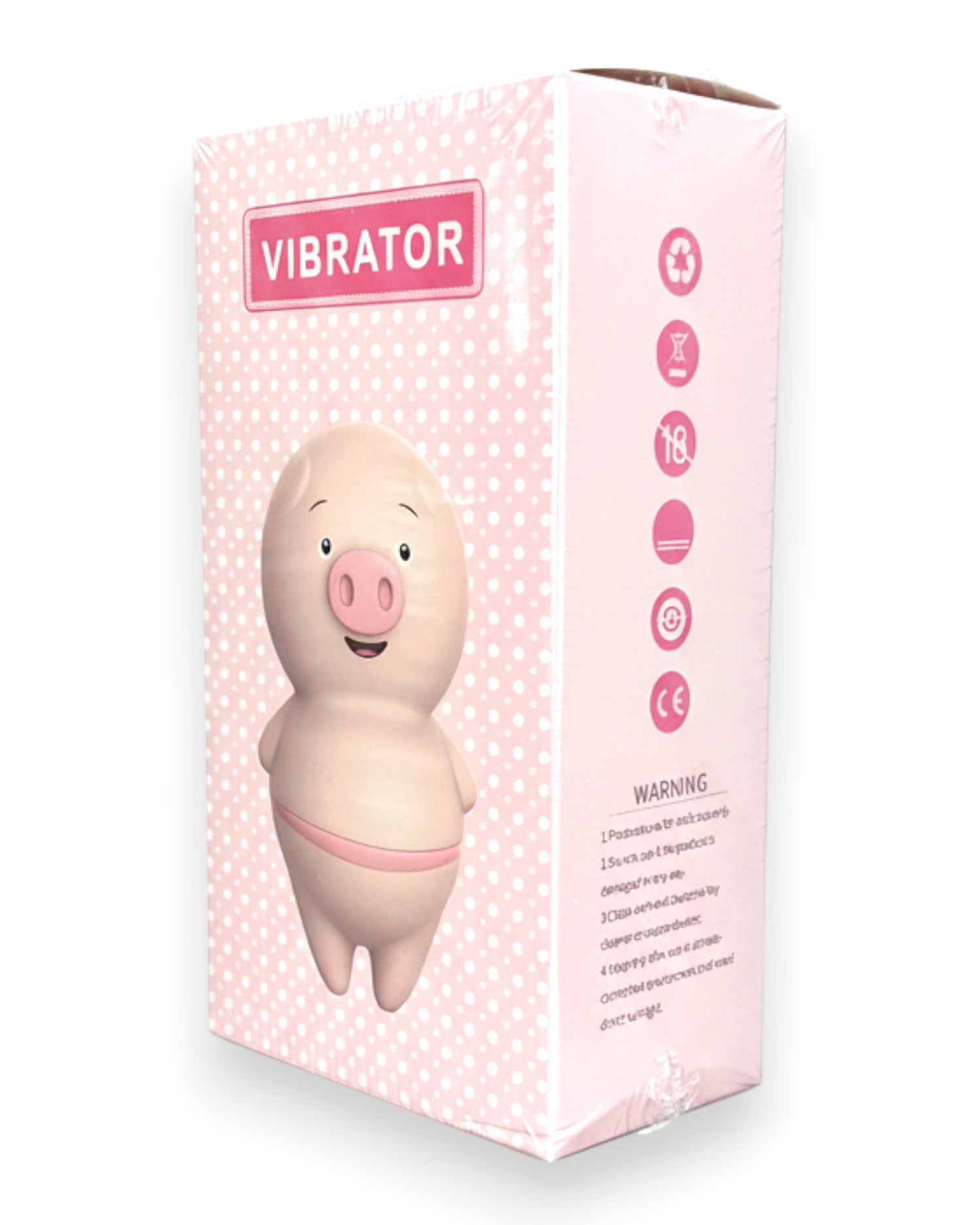 Estimulador Piggie Licks con lengua vibrante de 6 velocidades para clítoris y pezones, diseño rosa coqueto Glow & Vibe.