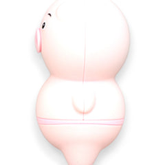 Estimulador Piggie Licks con lengua vibrante de 6 velocidades para clítoris y pezones, diseño rosa coqueto Glow & Vibe.