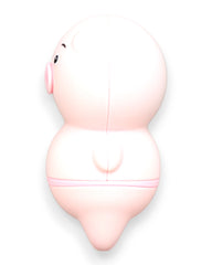Estimulador Piggie Licks con lengua vibrante de 6 velocidades para clítoris y pezones, diseño rosa coqueto Glow & Vibe.