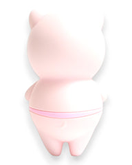 Estimulador Piggie Licks con lengua vibrante de 6 velocidades para clítoris y pezones, diseño rosa coqueto Glow & Vibe.