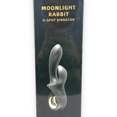 Vibrador Moonlight Rabbit con 10 funciones para punto G y clítoris, diseño sofisticado y elegante Glow & Vibe.