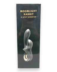 Vibrador Moonlight Rabbit con 10 funciones para punto G y clítoris, diseño sofisticado y elegante Glow & Vibe.
