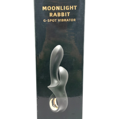 Vibrador Moonlight Rabbit con 10 funciones para punto G y clítoris, diseño sofisticado y elegante Glow & Vibe.