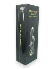 Vibrador Moonlight Rabbit con 10 funciones para punto G y clítoris, diseño sofisticado y elegante Glow & Vibe.