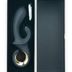 Vibrador Moonlight Rabbit con 10 funciones para punto G y clítoris, diseño sofisticado y elegante Glow & Vibe.