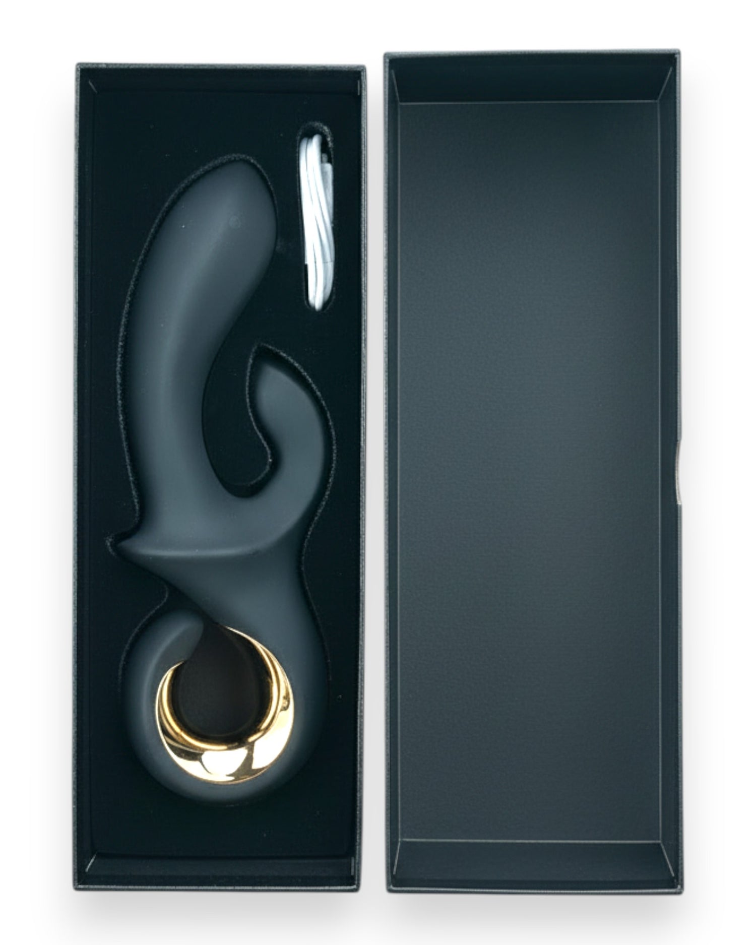 Vibrador Moonlight Rabbit con 10 funciones para punto G y clítoris, diseño sofisticado y elegante Glow & Vibe.