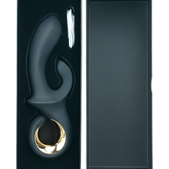 Vibrador Moonlight Rabbit con 10 funciones para punto G y clítoris, diseño sofisticado y elegante Glow & Vibe.