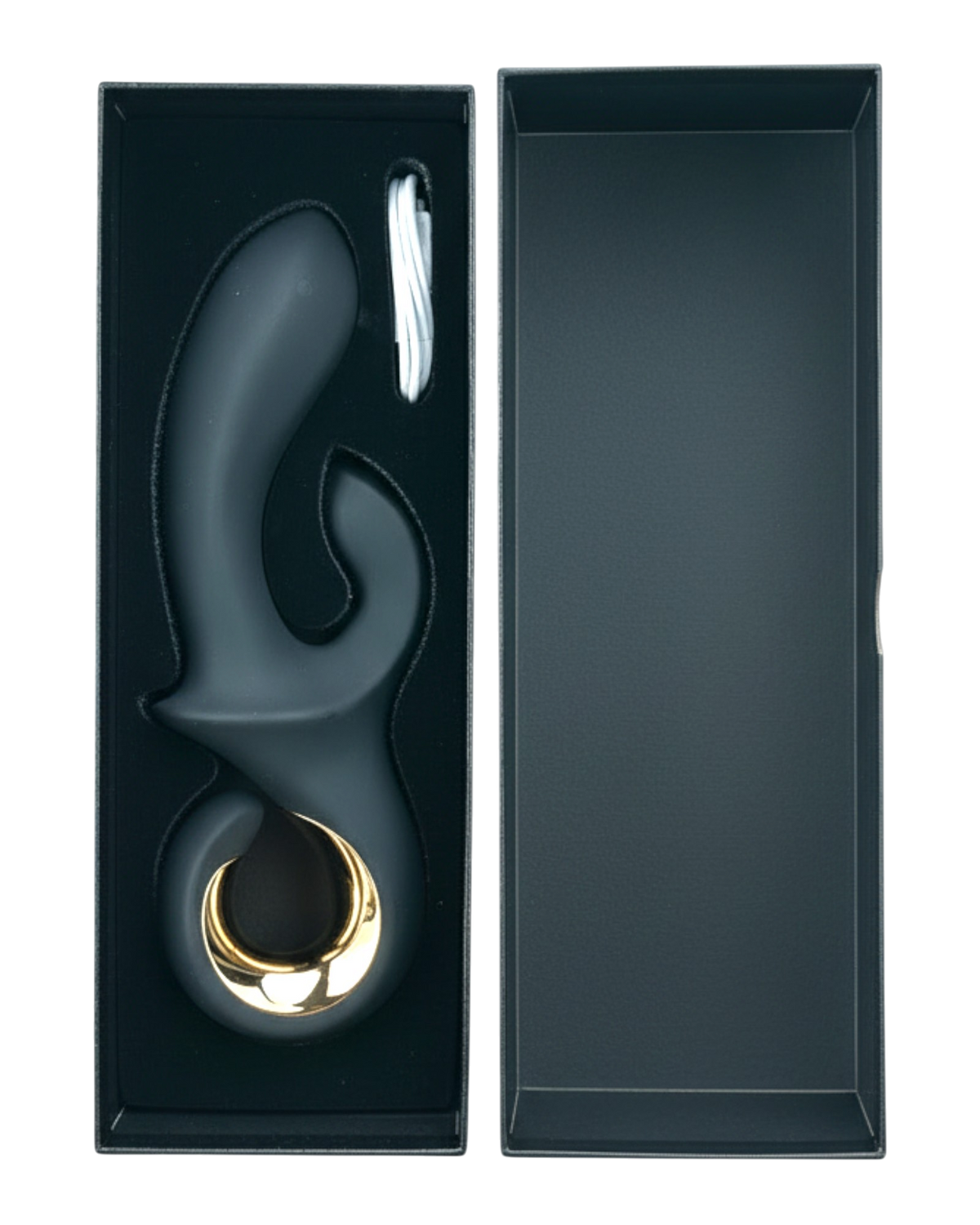 Vibrador Moonlight Rabbit con 10 funciones para punto G y clítoris, diseño sofisticado y elegante Glow & Vibe.