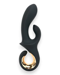 Vibrador Moonlight Rabbit con 10 funciones para punto G y clítoris, diseño sofisticado y elegante Glow & Vibe.