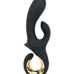 Vibrador Moonlight Rabbit con 10 funciones para punto G y clítoris, diseño sofisticado y elegante Glow & Vibe.
