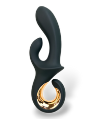Vibrador Moonlight Rabbit con 10 funciones para punto G y clítoris, diseño sofisticado y elegante Glow & Vibe.