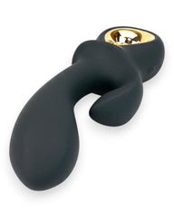 Vibrador Moonlight Rabbit con 10 funciones para punto G y clítoris, diseño sofisticado y elegante Glow & Vibe.