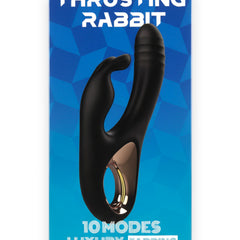 Vibrador Teresa Rabbit con doble motor, pistón para punto G y estimulador de clítoris tipo conejo, diseño elegante Glow & Vibe.
