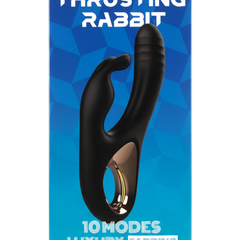 Vibrador Teresa Rabbit con doble motor, pistón para punto G y estimulador de clítoris tipo conejo, diseño elegante Glow & Vibe.