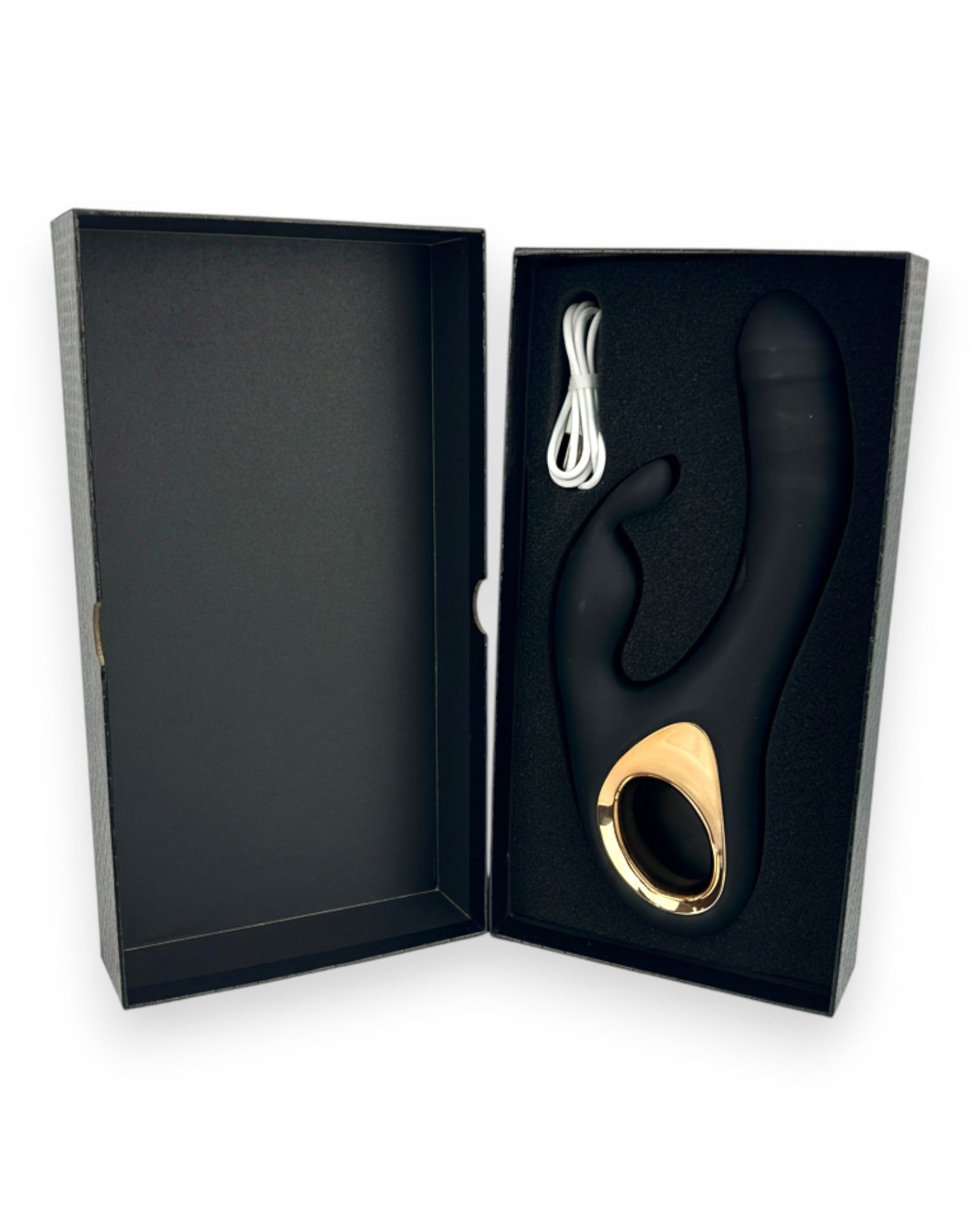 Vibrador Teresa Rabbit con doble motor, pistón para punto G y estimulador de clítoris tipo conejo, diseño elegante Glow & Vibe.