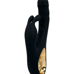 Vibrador Teresa Rabbit con doble motor, pistón para punto G y estimulador de clítoris tipo conejo, diseño elegante Glow & Vibe.