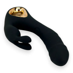 Vibrador Teresa Rabbit con doble motor, pistón para punto G y estimulador de clítoris tipo conejo, diseño elegante Glow & Vibe.