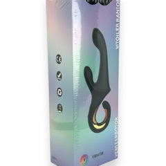 Vibrador Lunar Touch de silicón suave con movimiento lateral y estimulador de clítoris de 10 funciones, diseño elegante Glow & Vibe.