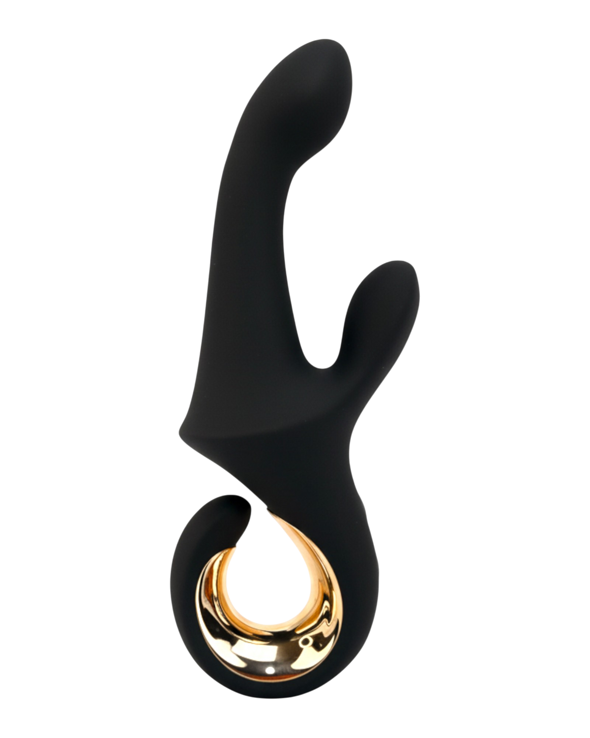 Vibrador Lunar Touch de silicón suave con movimiento lateral y estimulador de clítoris de 10 funciones, diseño elegante Glow & Vibe.