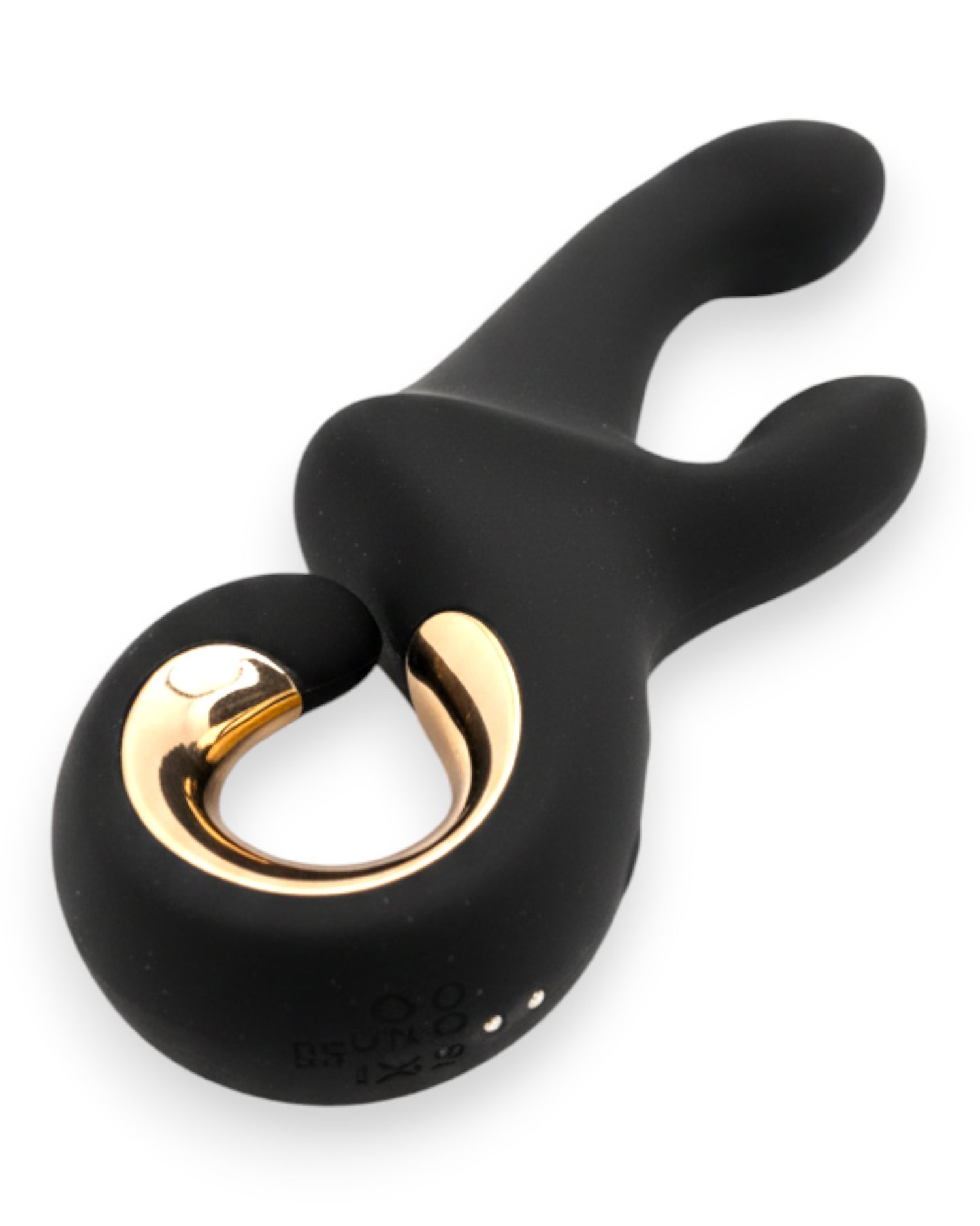 Vibrador Lunar Touch de silicón suave con movimiento lateral y estimulador de clítoris de 10 funciones, diseño elegante Glow & Vibe.
