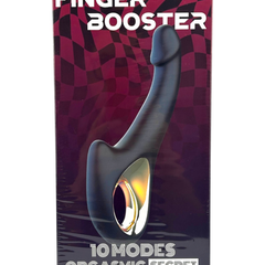Vibrador Flora Finger de silicón suave con movimiento lateral y estimulador de clítoris de 10 funciones, diseño moderno Glow & Vibe.
