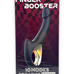 Vibrador Flora Finger de silicón suave con movimiento lateral y estimulador de clítoris de 10 funciones, diseño moderno Glow & Vibe.