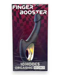 Vibrador Flora Finger de silicón suave con movimiento lateral y estimulador de clítoris de 10 funciones, diseño moderno Glow & Vibe.