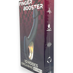 Vibrador Flora Finger de silicón suave con movimiento lateral y estimulador de clítoris de 10 funciones, diseño moderno Glow & Vibe.