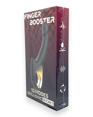 Vibrador Flora Finger de silicón suave con movimiento lateral y estimulador de clítoris de 10 funciones, diseño moderno Glow & Vibe.