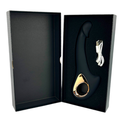 Vibrador Flora Finger de silicón suave con movimiento lateral y estimulador de clítoris de 10 funciones, diseño moderno Glow & Vibe.