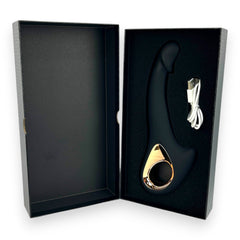 Vibrador Flora Finger de silicón suave con movimiento lateral y estimulador de clítoris de 10 funciones, diseño moderno Glow & Vibe.
