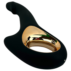 Vibrador Flora Finger de silicón suave con movimiento lateral y estimulador de clítoris de 10 funciones, diseño moderno Glow & Vibe.