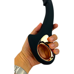 Vibrador Flora Finger de silicón suave con movimiento lateral y estimulador de clítoris de 10 funciones, diseño moderno Glow & Vibe.