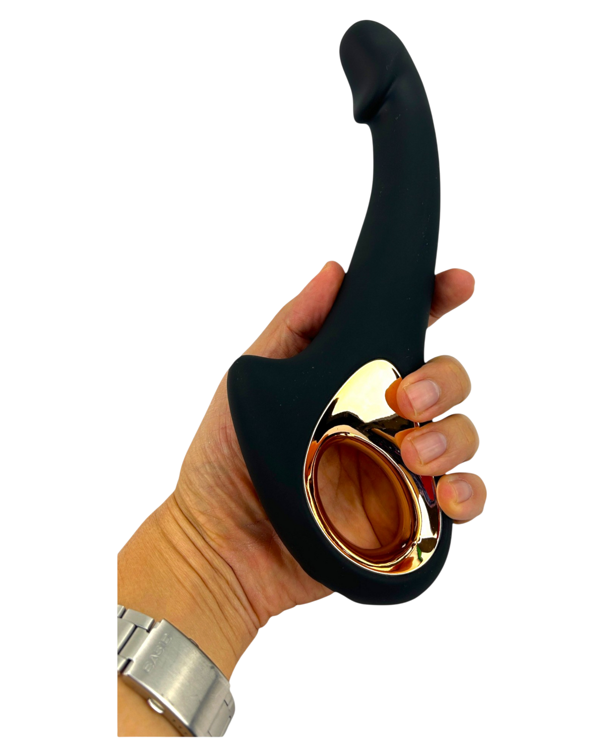 Vibrador Flora Finger de silicón suave con movimiento lateral y estimulador de clítoris de 10 funciones, diseño moderno Glow & Vibe.