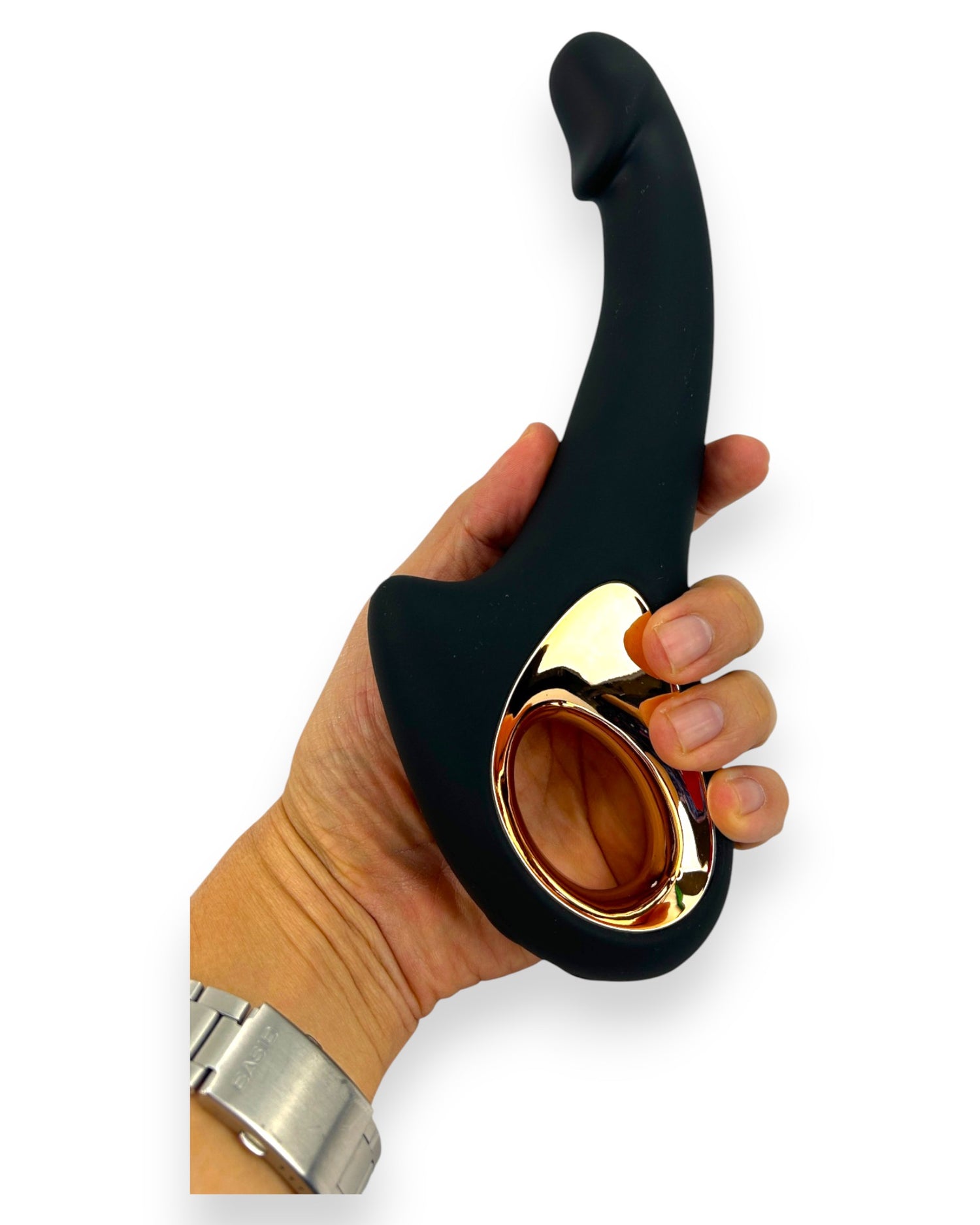 Vibrador Flora Finger de silicón suave con movimiento lateral y estimulador de clítoris de 10 funciones, diseño moderno Glow & Vibe.