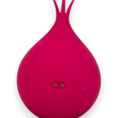 Estimulador doble The Sucking Turnip con 5 modos de vibración y 5 de succión para clítoris y pezones, diseño divertido Glow & Vibe.
