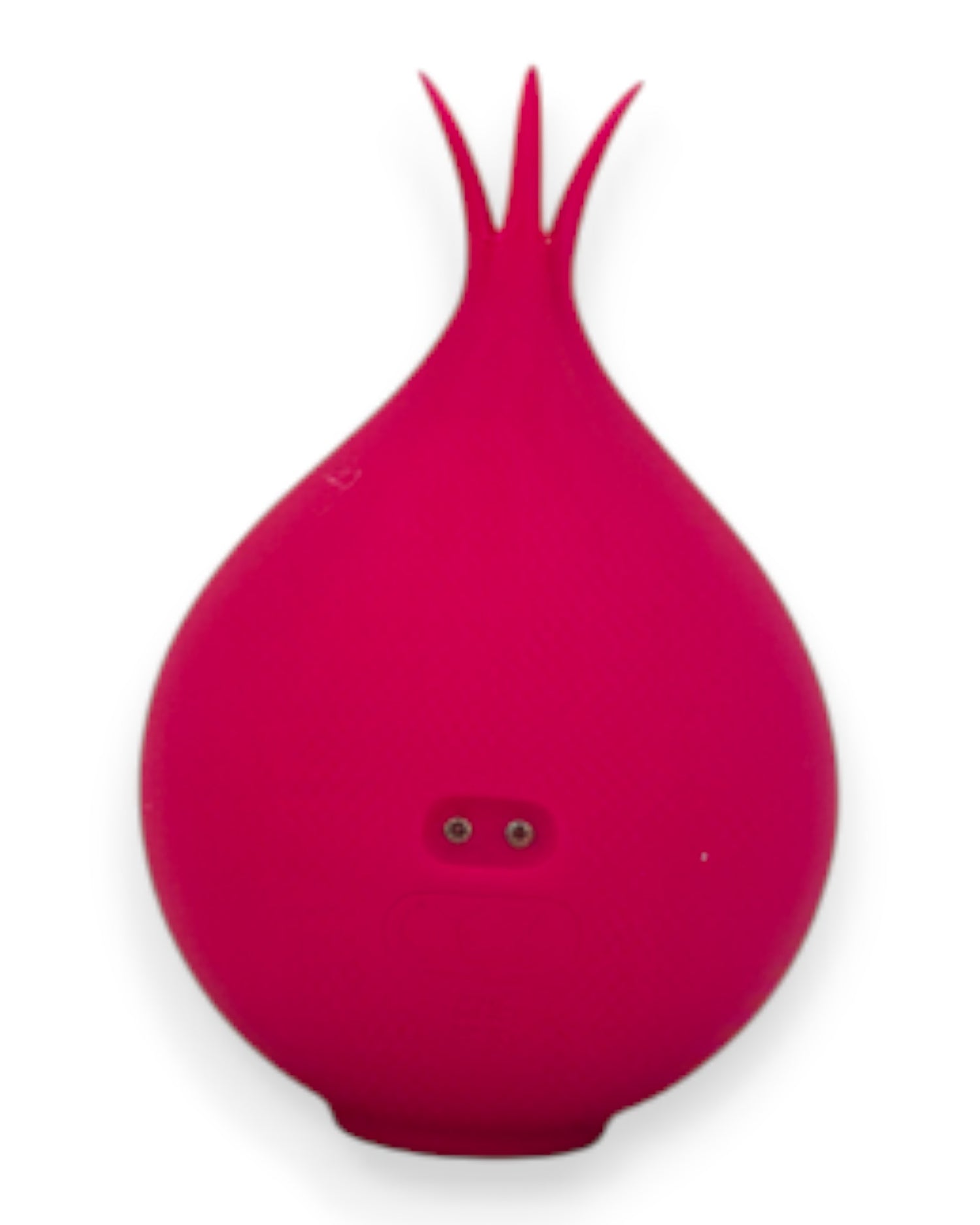 Estimulador doble The Sucking Turnip con 5 modos de vibración y 5 de succión para clítoris y pezones, diseño divertido Glow & Vibe.