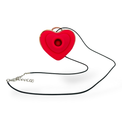 Estimulador Love Shape Necklace con diseño de collar y 10 velocidades de succión y pulsación, joya del placer Glow & Vibe.