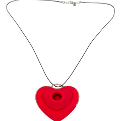 Estimulador Love Shape Necklace con diseño de collar y 10 velocidades de succión y pulsación, joya del placer Glow & Vibe.