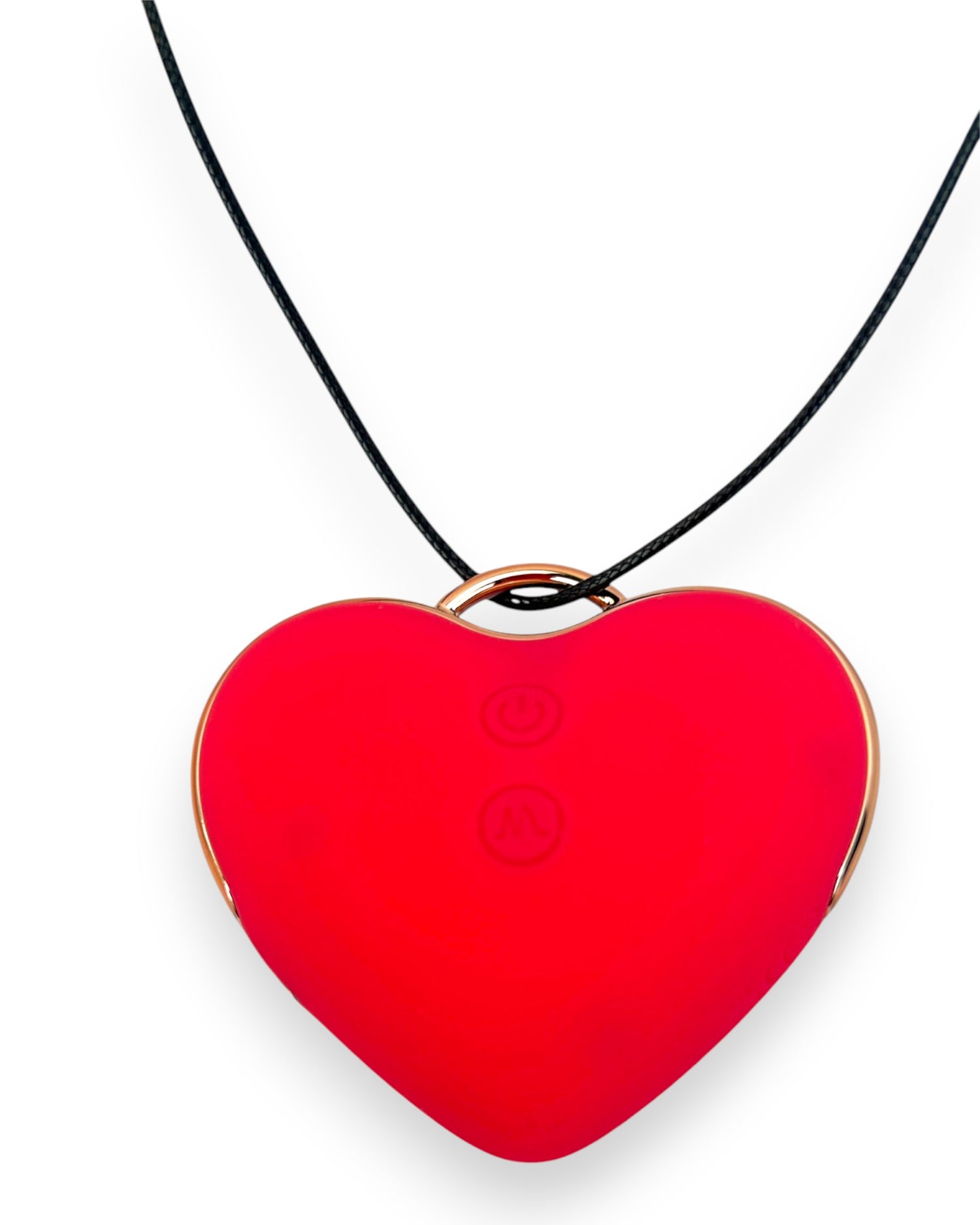 Estimulador Love Shape Necklace con diseño de collar y 10 velocidades de succión y pulsación, joya del placer Glow & Vibe.