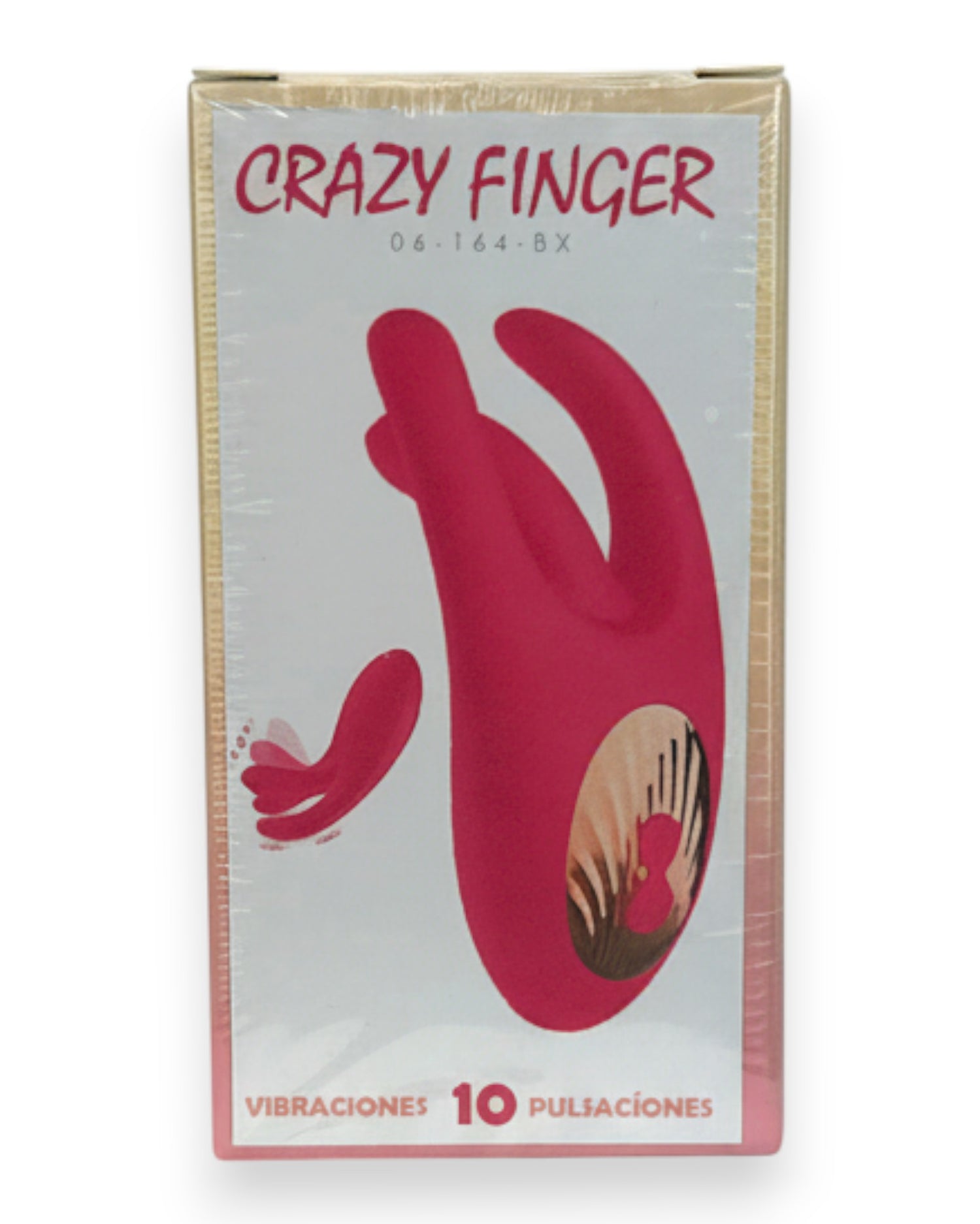 Vibrador Crazy Finger con movimiento lateral potente, 10 vibraciones y aleteos, diseño innovador Glow & Vibe.